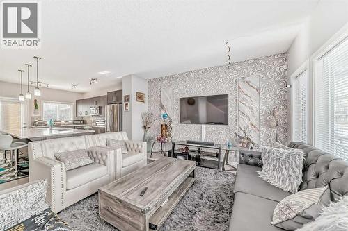 57 Cornerstone Manor N, Calgary, AB - Indoor Photo Showing Living Room