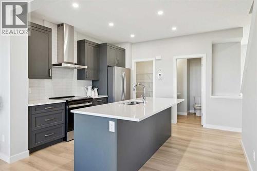 438 South Shore Drive, Chestermere, AB - Indoor Photo Showing Kitchen With Upgraded Kitchen