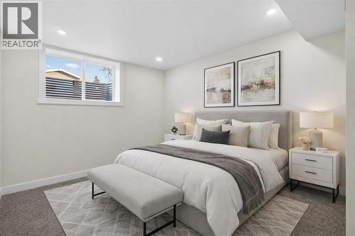 Virtually Staged - 203 Lynnover Place Se, Calgary, AB - Indoor Photo Showing Bedroom