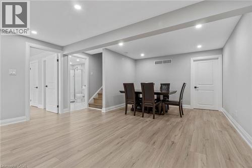 Dining space with recessed lighting and light wood-type flooring - 24 Tamarack Way, Simcoe, ON - Indoor