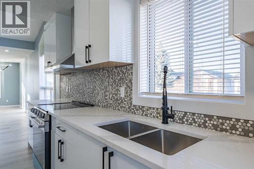 134 Erin Meadow Crescent Se, Calgary, AB - Indoor Photo Showing Kitchen With Double Sink