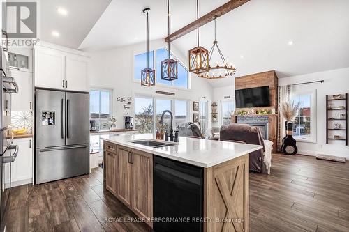 1780 Bay Road, Champlain, ON - Indoor Photo Showing Kitchen With Fireplace With Double Sink With Upgraded Kitchen