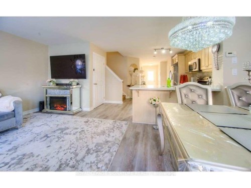 30 Pumpkin Pass, Hamilton, ON - Indoor Photo Showing Living Room With Fireplace