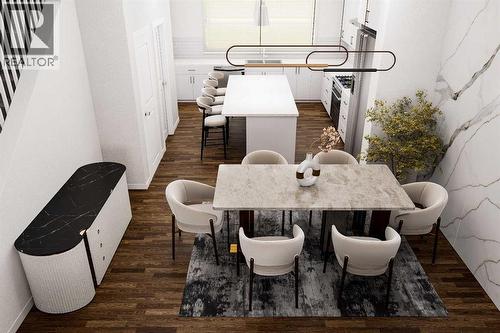 Furnished Rendering - Dining/Kitchen - 640 Masters Road Se, Calgary, AB - Indoor Photo Showing Other Room