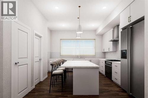 Furnished Rendering - Kitchen - 640 Masters Road Se, Calgary, AB - Indoor Photo Showing Kitchen With Upgraded Kitchen