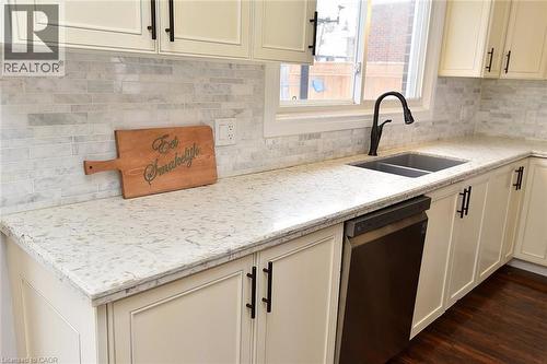 65 Rolston Drive, Hamilton, ON - Indoor Photo Showing Kitchen With Double Sink