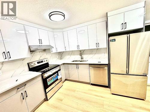 7616 27 Street Se, Calgary, AB - Indoor Photo Showing Kitchen With Stainless Steel Kitchen With Double Sink