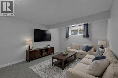 Basement living space - 137 Willow Park N, Cochrane, AB - Indoor Photo Showing Living Room