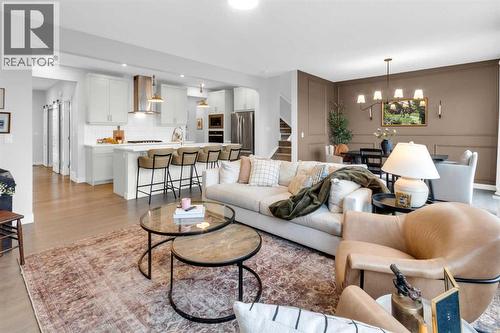287 Rivercrest Boulevard, Cochrane, AB - Indoor Photo Showing Living Room