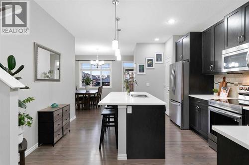 1529 Legacy Circle Se, Calgary, AB - Indoor Photo Showing Kitchen With Stainless Steel Kitchen With Upgraded Kitchen