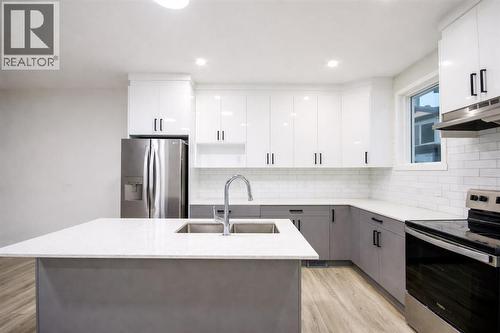 113 Corner Meadows Square Ne, Calgary, AB - Indoor Photo Showing Kitchen With Double Sink With Upgraded Kitchen