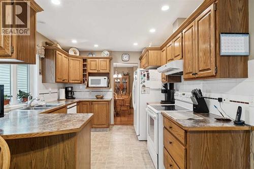1025 Shawnee Road Sw, Calgary, AB - Indoor Photo Showing Kitchen With Double Sink
