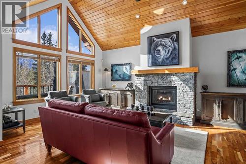 7 Creekside Mews, Canmore, AB - Indoor Photo Showing Living Room With Fireplace
