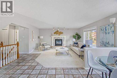 134 Hamptons Heath Nw, Calgary, AB - Indoor With Fireplace