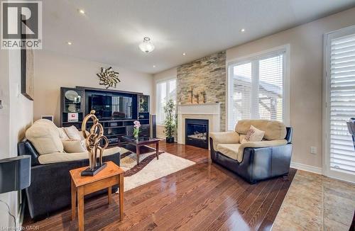 538 Thomas Slee Drive, Kitchener, ON - Indoor Photo Showing Living Room With Fireplace