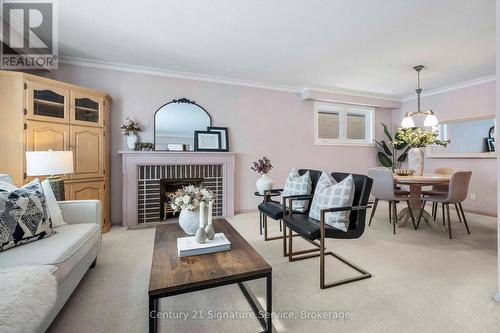 1549 Sherway Drive, Mississauga, ON - Indoor Photo Showing Living Room With Fireplace