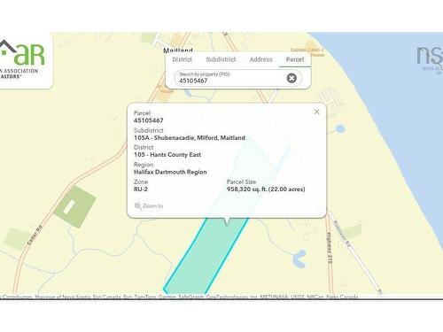 22 Acre 215 Highway, Maitland, NS 