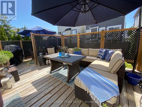 Summer 2025 photo upper tier deck off patio doors - 979 Shimmerton Circle, Ottawa, ON - Outdoor With Deck Patio Veranda With Exterior