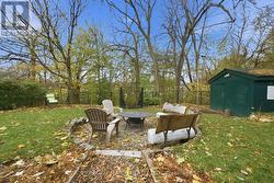 fire pit, shed - 