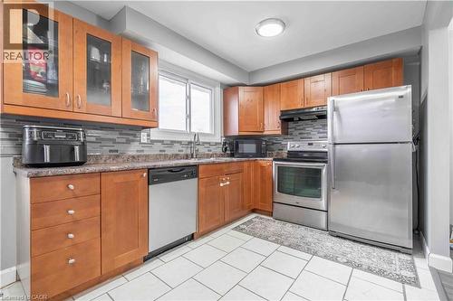 1025 Upper Gage Avenue Unit# 1, Hamilton, ON - Indoor Photo Showing Kitchen With Double Sink