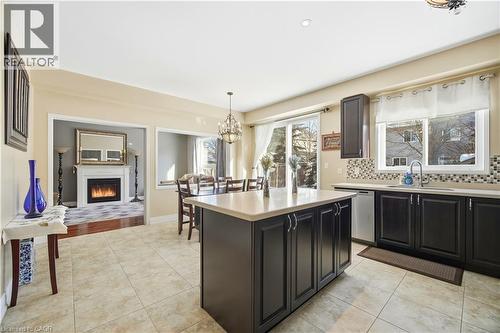 2325 Bridle Road, Oshawa, ON - Indoor Photo Showing Kitchen With Fireplace