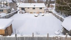 Fully fenced backyard with two sheds - 