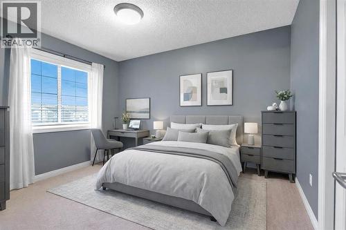 3rd bedroom (virtually staged) - 270 Everstone Drive Sw, Calgary, AB - Indoor Photo Showing Bedroom