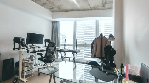 Living Room - 3302-1188 Av. Union, Montréal (Ville-Marie), QC - Indoor Photo Showing Office