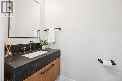 Bathroom featuring vanity and baseboards - 5020 First Line, Erin, ON - Indoor Photo Showing Bathroom