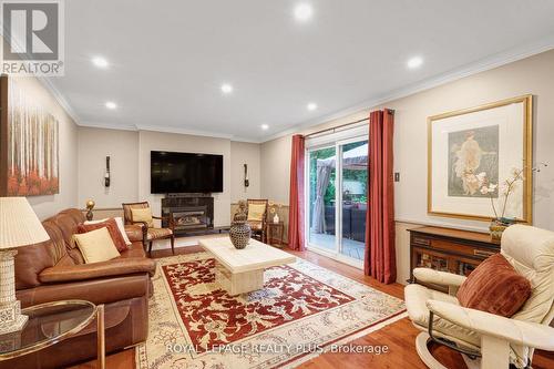 1760 Featherston Court, Mississauga, ON - Indoor Photo Showing Living Room With Fireplace