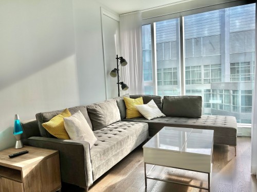 Salon - 2307-1155 Rue De La Montagne, Montréal (Ville-Marie), QC - Indoor Photo Showing Living Room