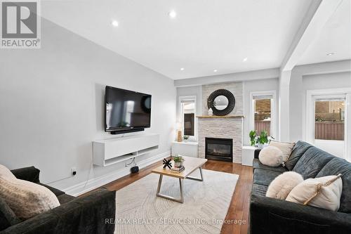 1321 Inglehart Drive, Burlington, ON - Indoor Photo Showing Living Room With Fireplace