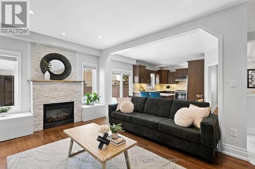 1321 Inglehart Drive, Burlington, ON - Indoor Photo Showing Living Room With Fireplace