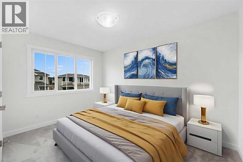 Virtually Staged - 142 Sunstone Way, Balzac, AB - Indoor Photo Showing Bedroom