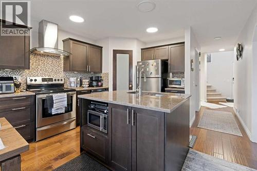 328 Douglas Glen Heath Se, Calgary, AB - Indoor Photo Showing Kitchen With Stainless Steel Kitchen With Double Sink With Upgraded Kitchen