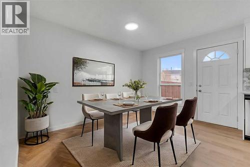 Virtually Staged - 63 Penworth Close Se, Calgary, AB - Indoor Photo Showing Dining Room