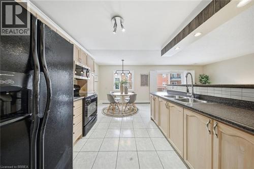 616 Grey Street Unit# 16, Brantford, ON - Indoor Photo Showing Kitchen With Double Sink