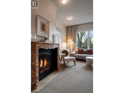 3575 Mayfair Avenue, Vancouver, BC - Indoor Photo Showing Living Room With Fireplace