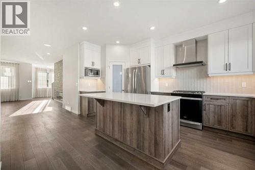 110 Wolf Creek Rise Se, Calgary, AB - Indoor Photo Showing Kitchen With Upgraded Kitchen