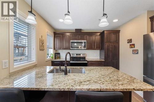572 Savanna Boulevard Ne, Calgary, AB - Indoor Photo Showing Kitchen With Double Sink With Upgraded Kitchen