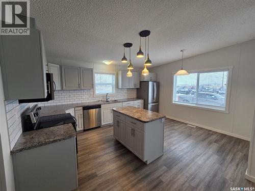 413 Railway Street, Kipling, SK - Indoor Photo Showing Kitchen With Double Sink With Upgraded Kitchen
