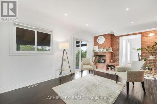 4024 Longo Circle E, Mississauga, ON - Indoor Photo Showing Living Room With Fireplace