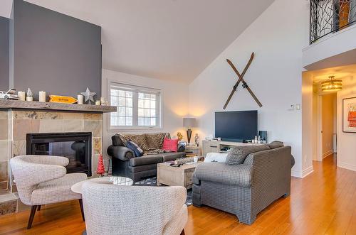 Salon - 138 Ch. Duhamel, Sutton, QC - Indoor Photo Showing Living Room With Fireplace