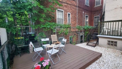 Cour - 89 Rue Milton, Montréal (Le Plateau-Mont-Royal), QC - Outdoor With Deck Patio Veranda