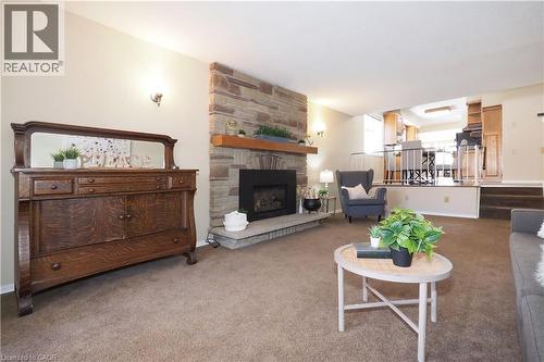 727 Riverside Drive, Cambridge, ON - Indoor Photo Showing Living Room With Fireplace
