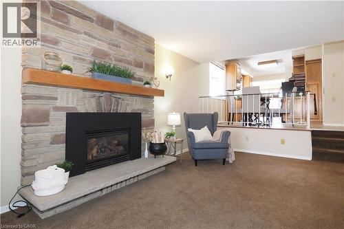 727 Riverside Drive, Cambridge, ON - Indoor Photo Showing Living Room With Fireplace