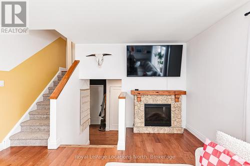 Living Room with Electric Fireplace - 131 Albert Street, Collingwood, ON - Indoor Photo Showing Other Room With Fireplace