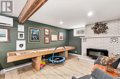 Rec Room - 131 Albert Street, Collingwood, ON - Indoor Photo Showing Other Room With Fireplace