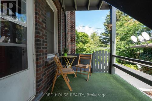Emergency exit/ Tenant Balcony - 55 Balsam Avenue S, Hamilton, ON - Outdoor With Exterior
