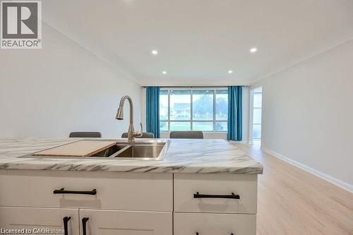 738 Mohawk Road E Unit# Upper Unit, Hamilton, ON - Indoor Photo Showing Kitchen With Double Sink